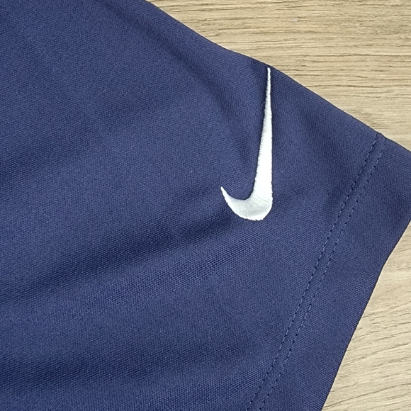 Nike Dri Fit Navy Blue Short Sleeve Polyester Golf Polo Mens Large - Picture 8 of 16